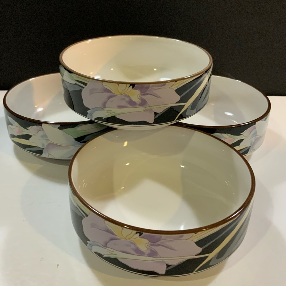 *   Vintage Savior Vire Night Passage Bowls Cereal Soup Set 4 Thailand #51